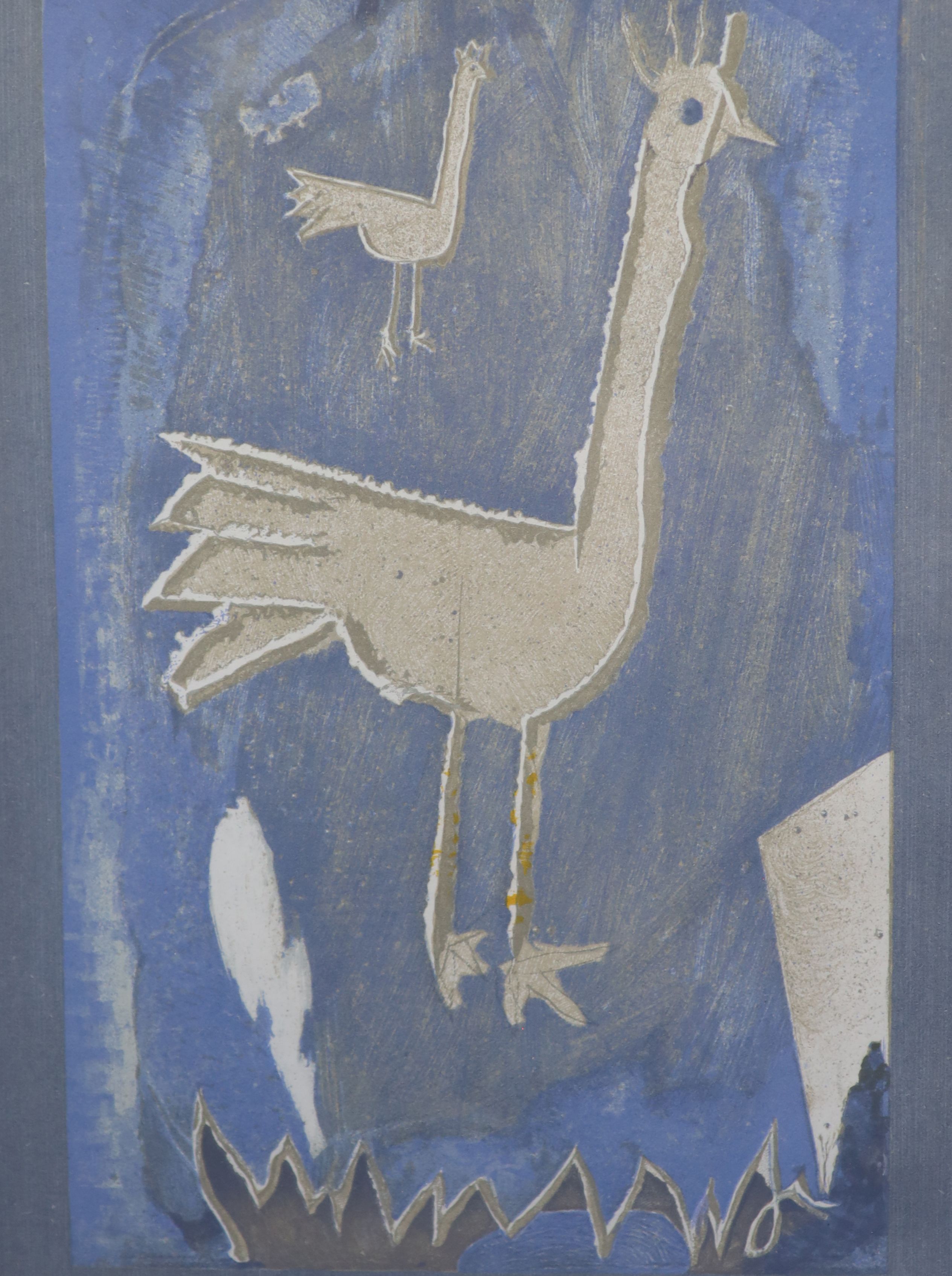 Georges Braque (French, 1882-1963), Blue Bird (Le Coq), 1952, Colour lithograph, 31 x 24cm.